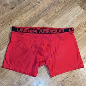 Under Armour Red and Black Logo Men’s Boxer Briefs